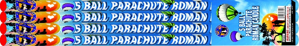 5 BALL PARACHUTE ROMAN CANDLE