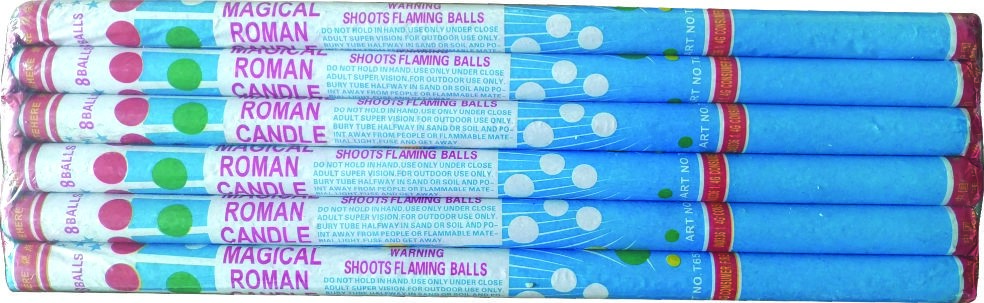 8 BALLS ROMAN CANDLE